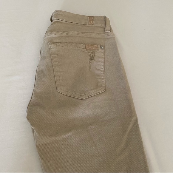 7 FAM Ankle Straight Raw Hem Frayed Jeans 24 - Picture 3 of 9